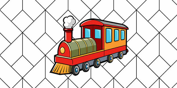 Desenhos de Trem para pintar e colorir