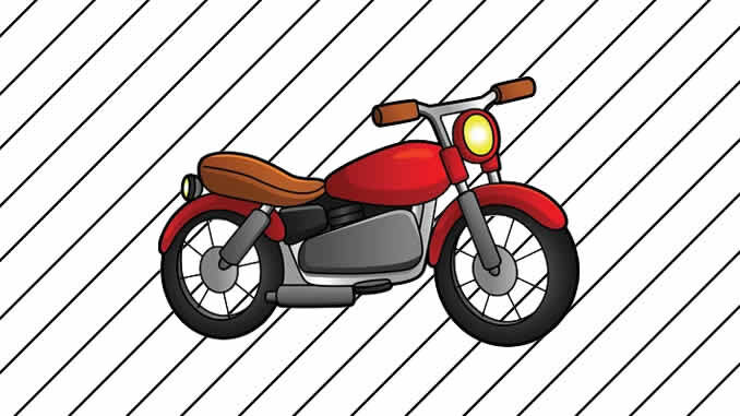 Desenho de Moto para colorir