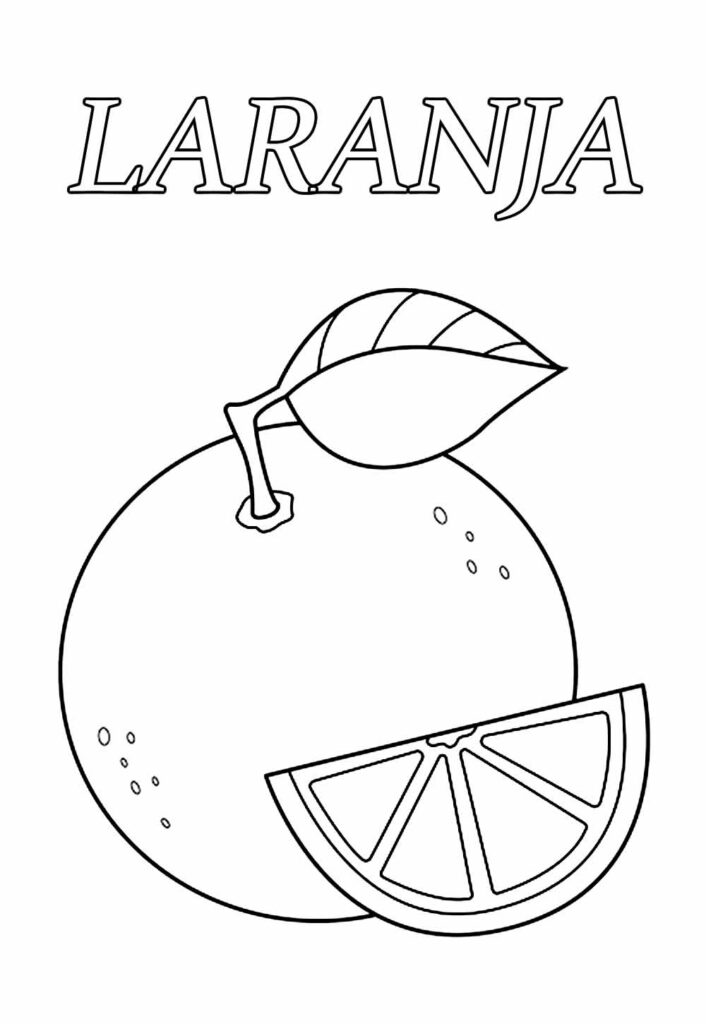 Desenho Educativo de Laranja